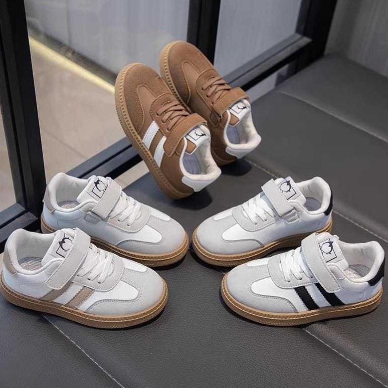 Sepatu Sneaker Slip On Anak Laki Cowok Sneakers Olahraga Casual Korean Import 26-37