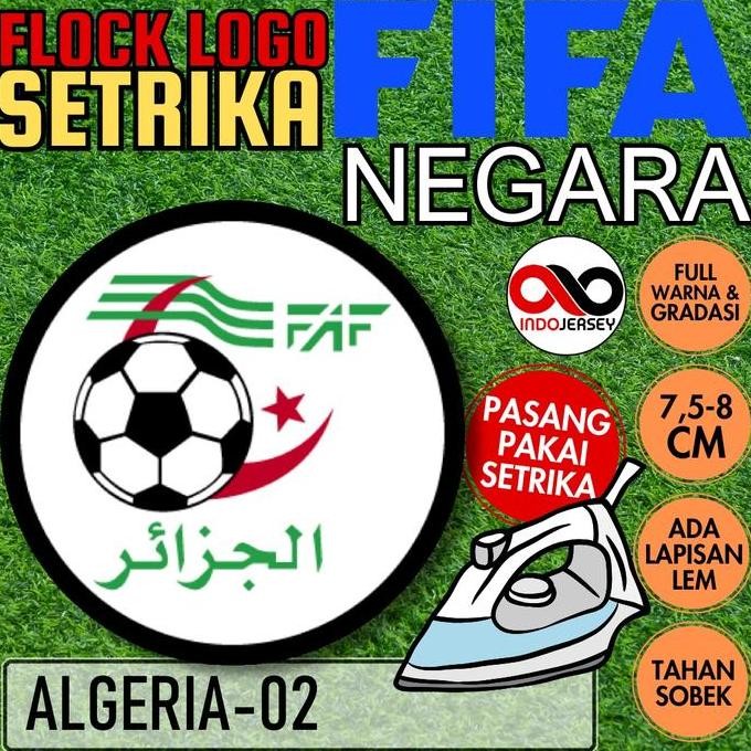 =====] Patch Badge Emblem Flock Setrika iron-on Baju Jersey Logo FIFA NEGARA ALGERIA [02]