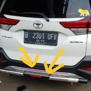 tanduk belakang rush pengaman belakang rush