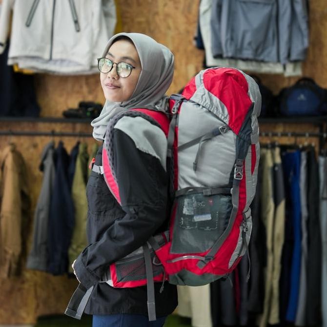 Promo Arei Tas Punggung Carrier Toba Adv 60L Black Series - Ransel Pendakian 60 Liter Dengan Kompart