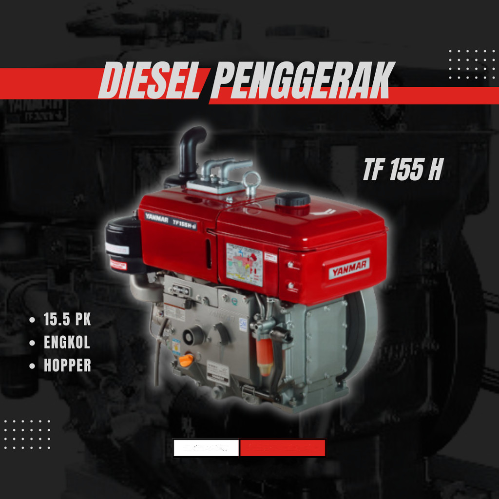 Mesin Diesel 4-Stroke Yanmar TF 155 H 15.5 HP Hopper Serbaguna