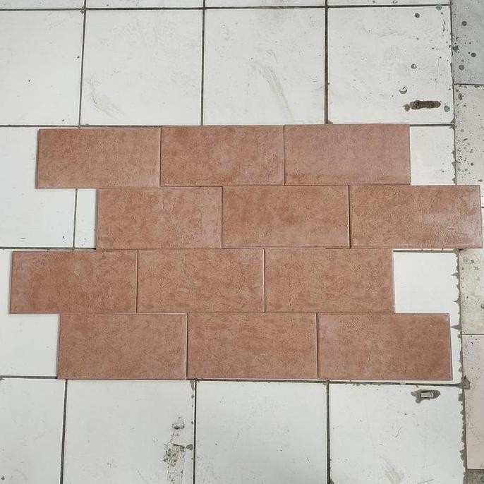 Terbaik Keramik Dinding Taman 20X40 Kasar Timbul Batu Alam Bata Stone Abu 100% Ori