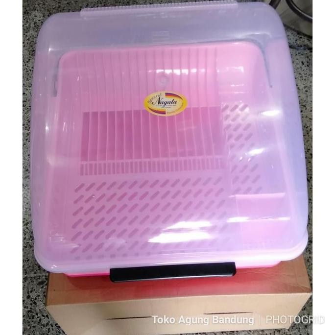 Terbaik Rak Piring+Tutup Nagata 509 100% Ori
