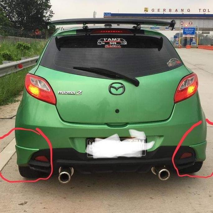 addon mazda 2 bumper belakang