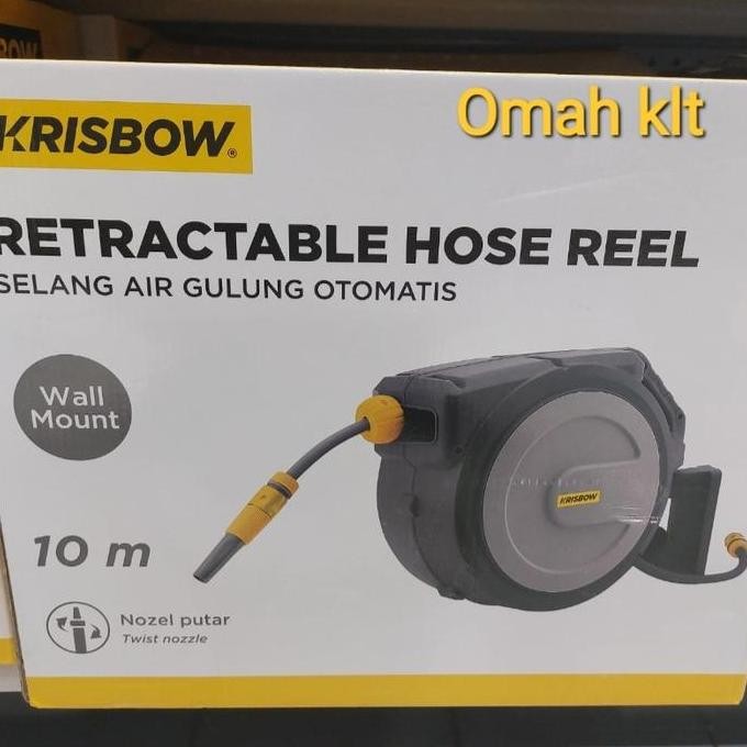 krisbow selang air 10 meter auto rewwin gulung otomatis selang taman 10m