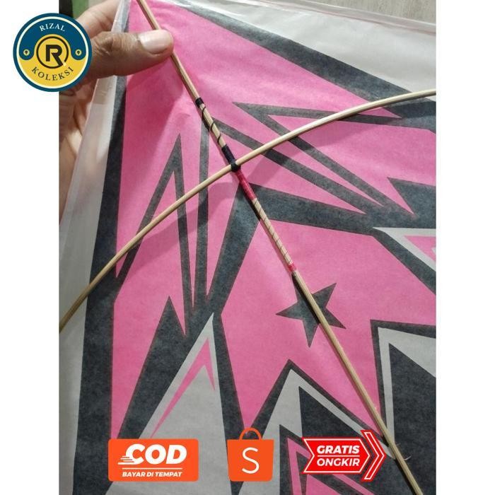 SD83 Layangan Sukhoi Super Aduan Bambu Kertas Minyak Premium