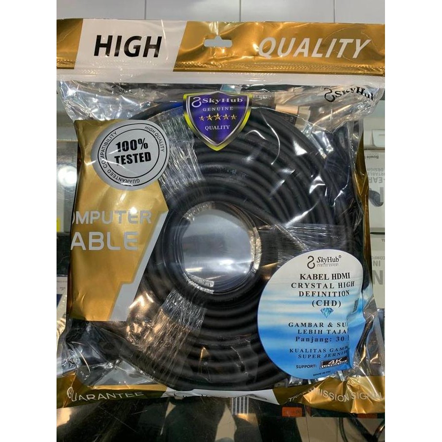 KABEL HDMI HITAM 4K SKYHUB 30 M - KABEL HDMI 4K - KABEL HDMI ORI