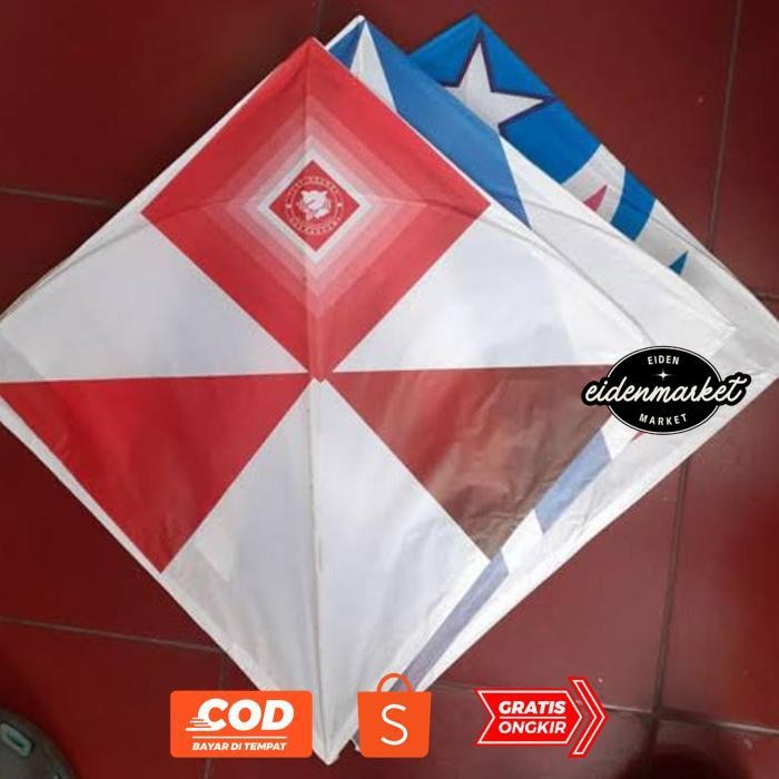 jg-56 HRN-813 10 Pcs Layangan Kertas Uk 40x40 Anak-Anak Termurah Premium