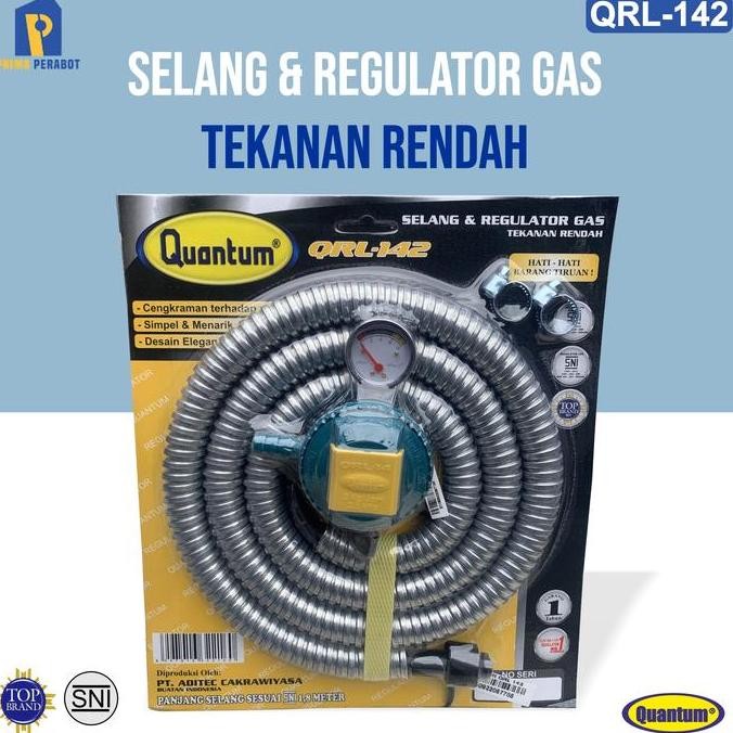 Terbaik Selang Paket Regulator Gas Quantum Qrl 142 100% Ori