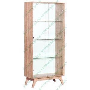 Lemari Hias Pintu Kaca Graver Agusto Art Deco Putih Coklat Bandung Terlaris Best Quality 100% Origin