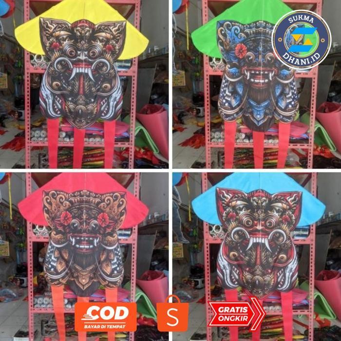 rq-56 Of14 layangan kain motif barongan leak bali Terlaris Berkualitas