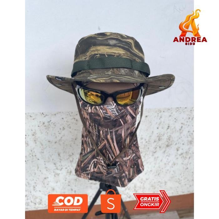 ad-532 NLD-1419 TOPI RIMBA CAMO DAN MASKER NINJA MODEL TERBARU ORIGINAL IMPORT Premium Original