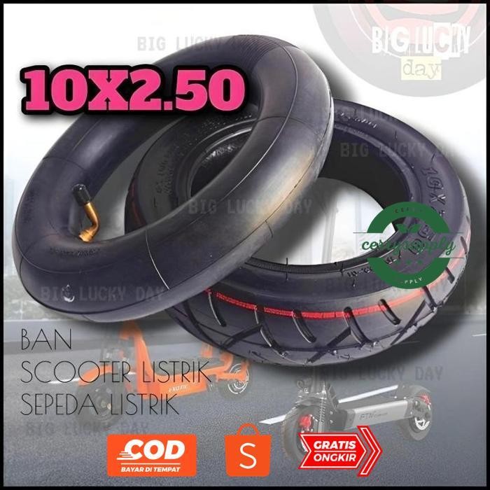uk-12 GTU-712 BAN LUAR DALAM 10INCH 10X2.50 SCOOTER LISTRIK INOKIM QUICK OX DUALTRON SEPEDA LISTRIK 