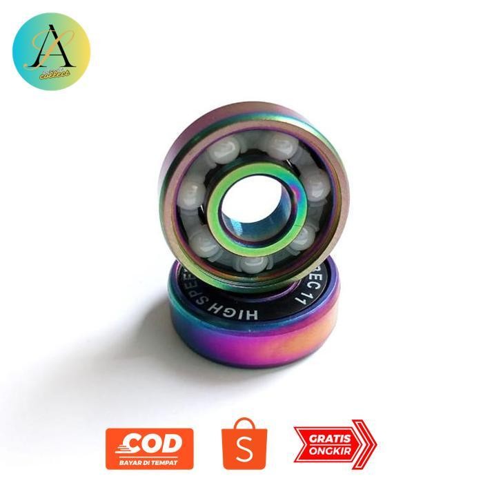 He13 hj-45 Profesional SPEED Bearing CERAMIC Hybrid black inline skate skateboard sepatu roda kerami