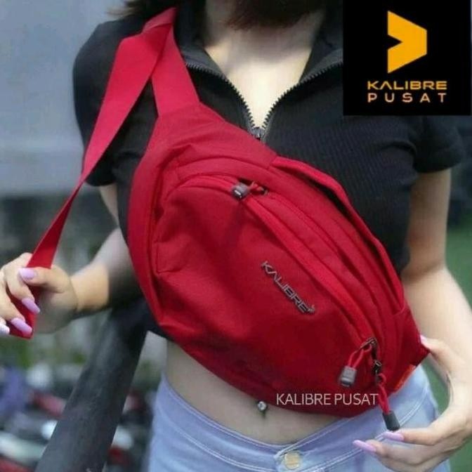 New Arrival Tas Pinggang Kalibre Lumines 3L Red Original Waist Bag Kalibre Lumines Original Tas Cros
