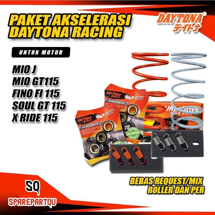 PAKET UPGRADE CVT MIO J FINO FI SOULGT X-RIDE 115 DAYTONA RACING - PAKET AKSELERASI CVT
