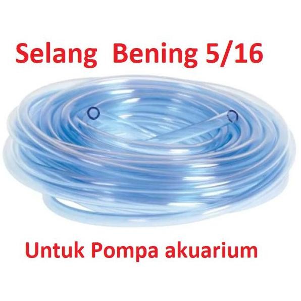 =====] Selang transparant bening PVC Untuk Pompa Hisap Celup Air 5/16 5 PER 16 Inch