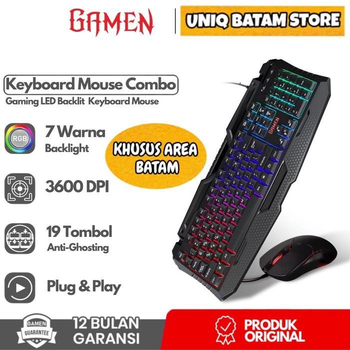 GAMEN MOUSE KEYBOARD COMBO STATION II BLACK [ BATAM ]