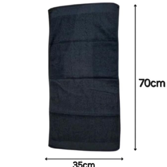 Handuk salon hitam satuan/handuk spa/handuk kecil/handuk polos 33x70cm