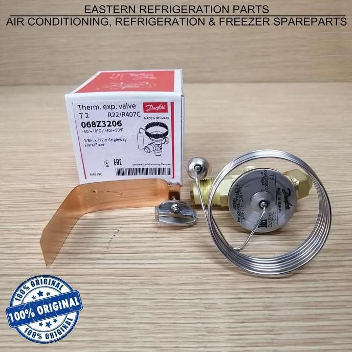 R22 T2 - 068Z3206 EXPANSI VALVE DANFOSS / EXPANSION T 2 ORIGINAL DAN TERPERCAYA