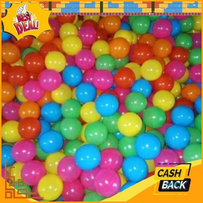 Cod 100 Pcs Bola Mandi Anak Bola Jaring Warna Warni
