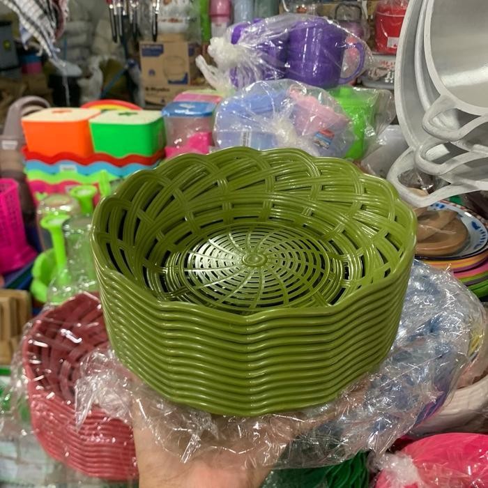 FS (ISI 12 PCS) Piring Rotan Mini/Tempat Buah/Piring Prasmanan