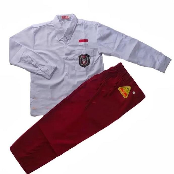 Setelan Seragam Sekolah SD Baju & Celana Panjang Laki-Laki Kelas 1-6 Fashion Seragam Sekolah SD Anak