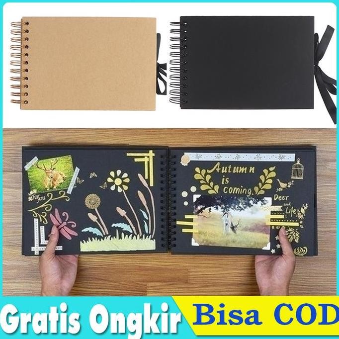 Scrapbook Album Foto Notebook Vintage Buku Catatan Story Book A4 / A5 WAR