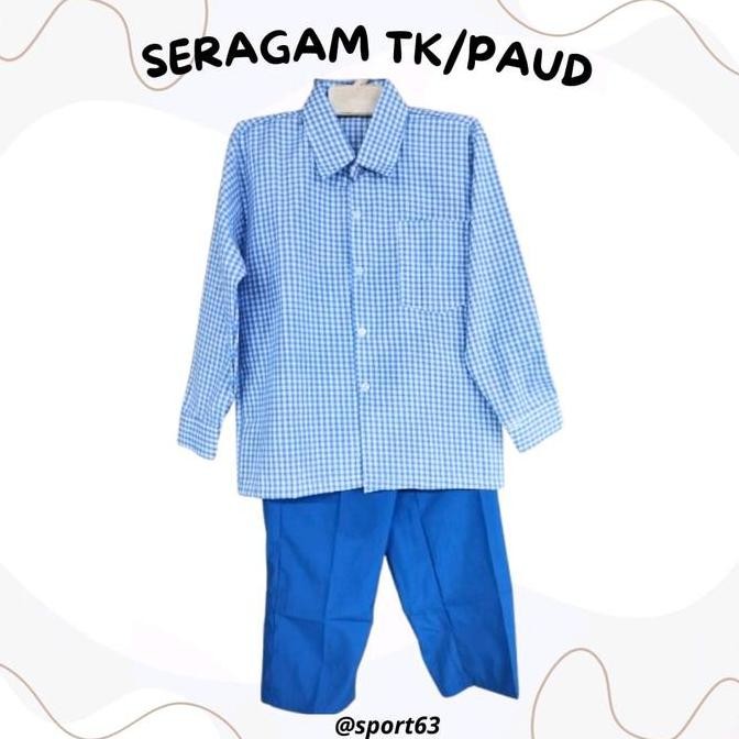 seragam sekolah anak paud/seragam sekolah anak tk/seragam sekolah paud/Tk seragam kotak-kotak anak t