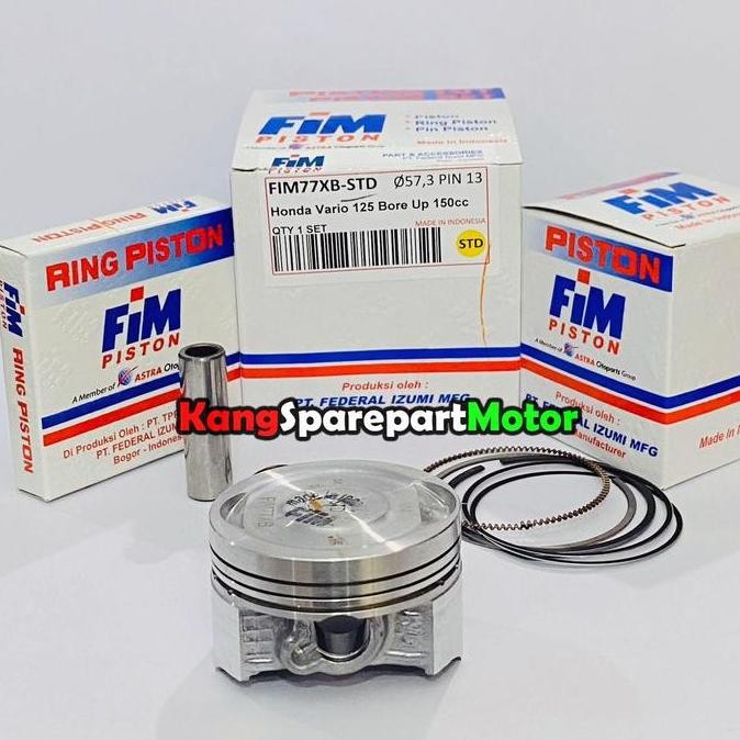 PISTON SEHER SET VARIO 125 PIN 13 BOREUP 150cc 57.3 57.8 58.3 58.8 59.3 59.8 60.3 FIM IZUMI
