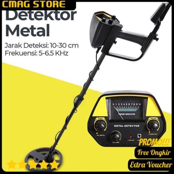 alat Pendeteksi Logam emas besi akurat Metal Gold Silver Detector 9V TER