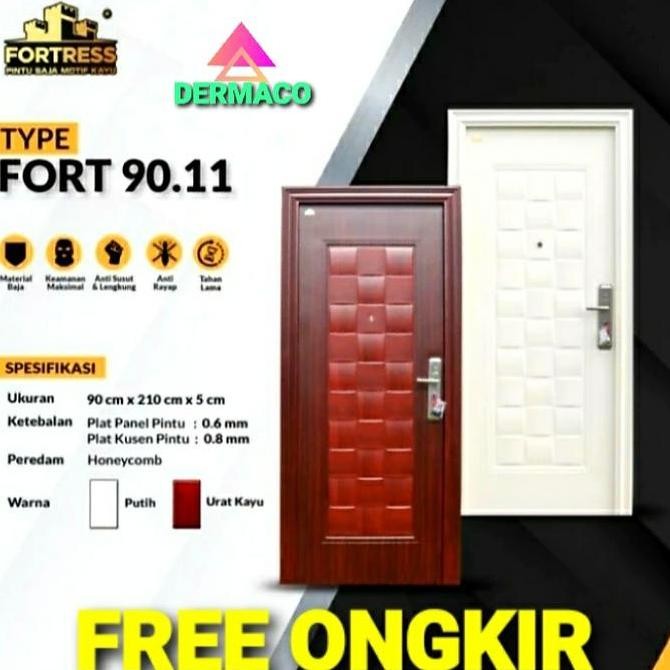 PINTU BAJA FORTRESS 90.11 / PINTU PANEL 90CM x 210CM / PINTU RUMAH