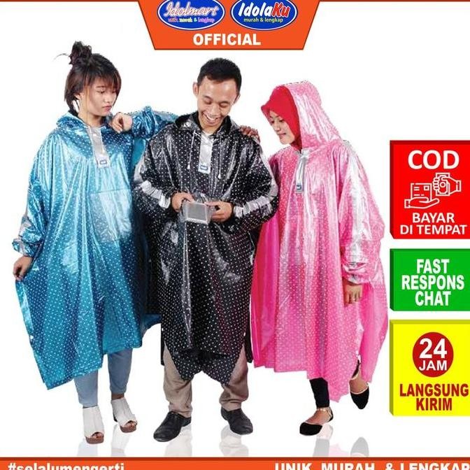 Idolmart Jas Hujan Ponco Pop Plevia 850 Poncho Motor Unisex- Bekasi