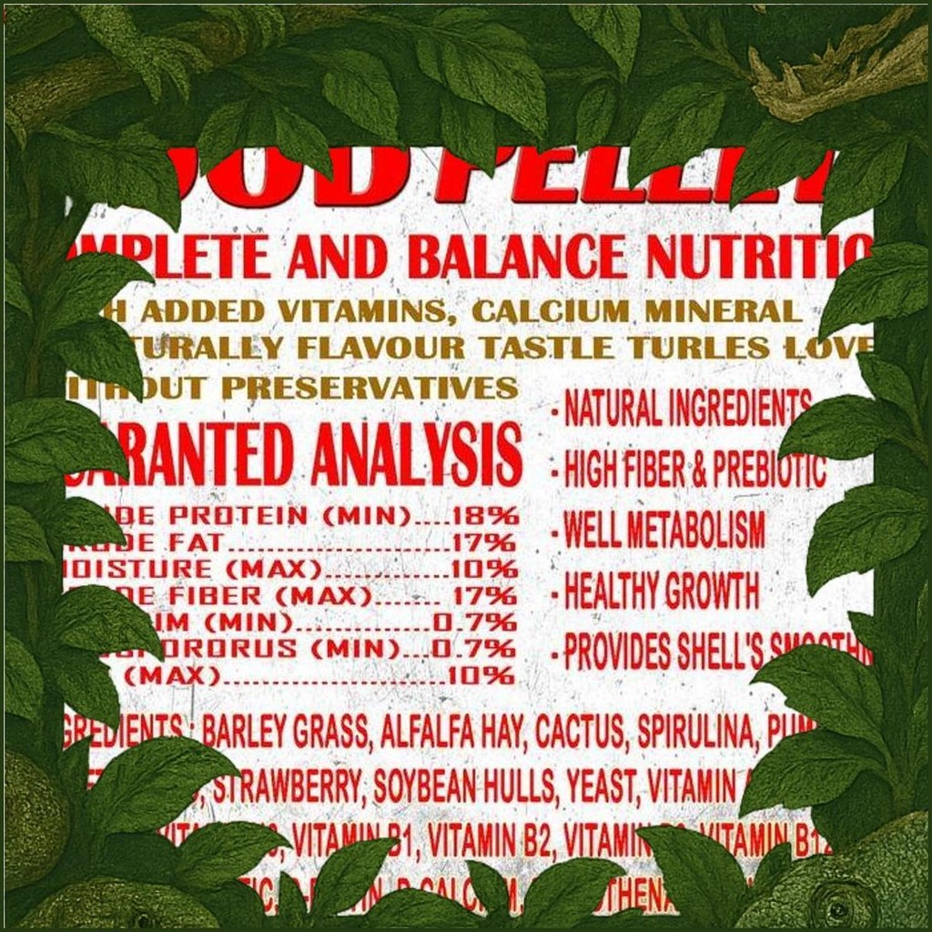 Pelet Tortoise Makanan Kura Darat Sulcata Sulkata Kura-Kura Darat Torto Food Pelet Pardalis Aldabra 