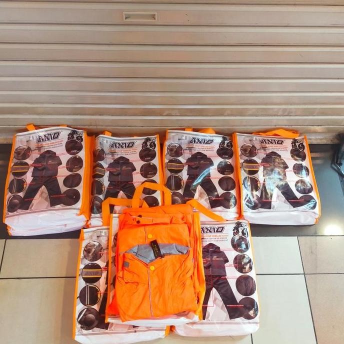 Jas Hujan Axio 882 Original / Mantel Axio / Rain Coat Axio Orange