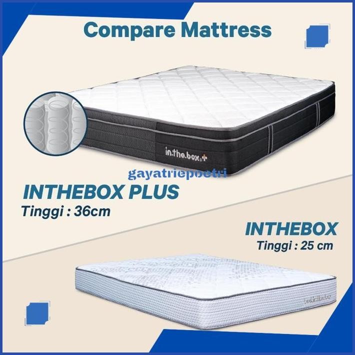 fsd-34 ed-76 sd-46 [PROMO] Kasur INTHEBOX PLUS (Plush Top) | GRATIS Kasur Bed To Go + Bantal | Ukura