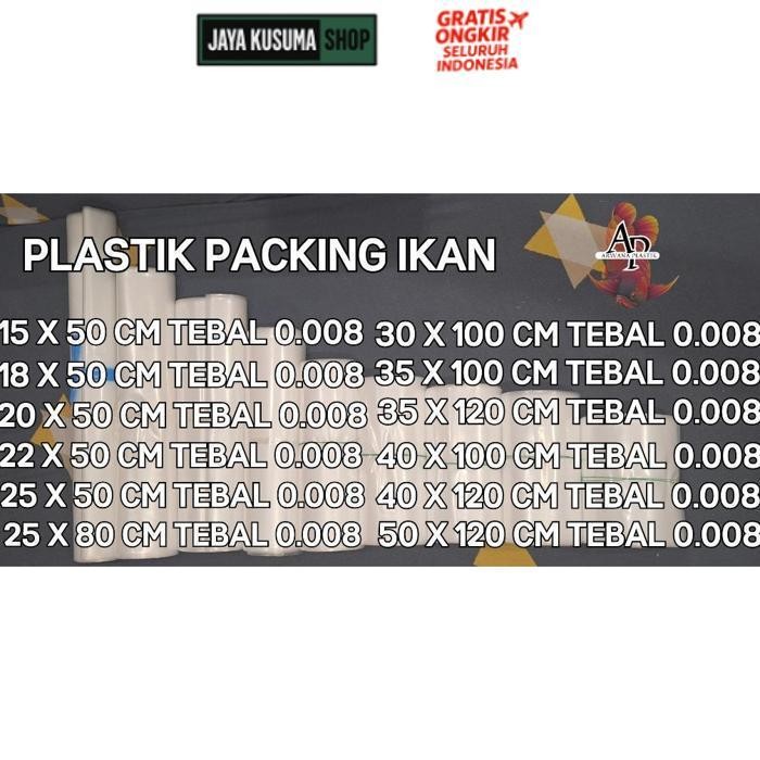 Prermium Plastik Untuk Packing Ikan Koi/Arwana Bahan Pe Gratis Ongkir