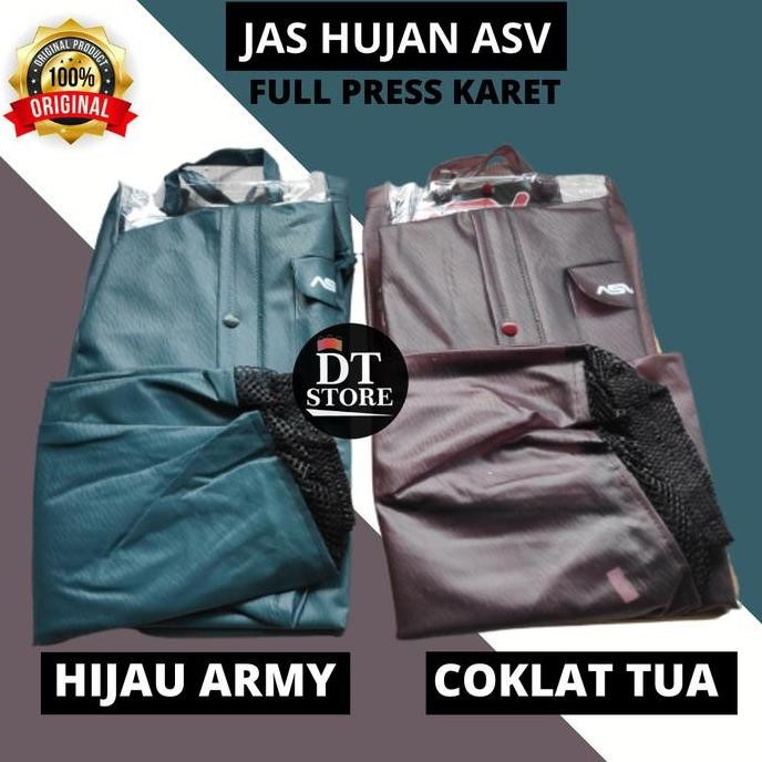 Jas Hujan Asv Karet Original - Mantel Hujan Asv Original Bahan Karet