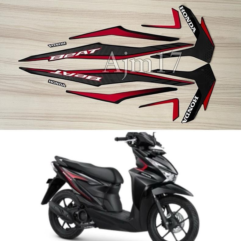 Stiker Striping Motor BEAT New 2024 Hitam