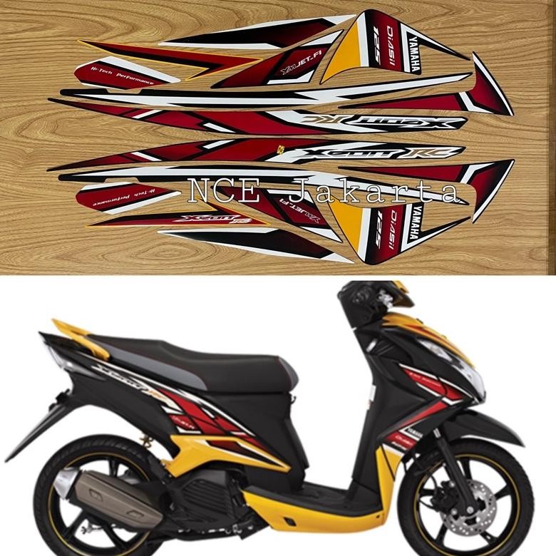 Stiker Striping Motor XEON RC 2013 Hitam Kuning