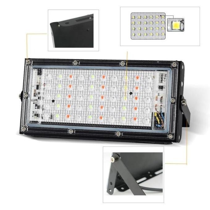 New LAMPU SOROT 50W RGB MODEL TIPIS IP65 / LAMPU TEMBAK TIPIS 50 WATT RGB