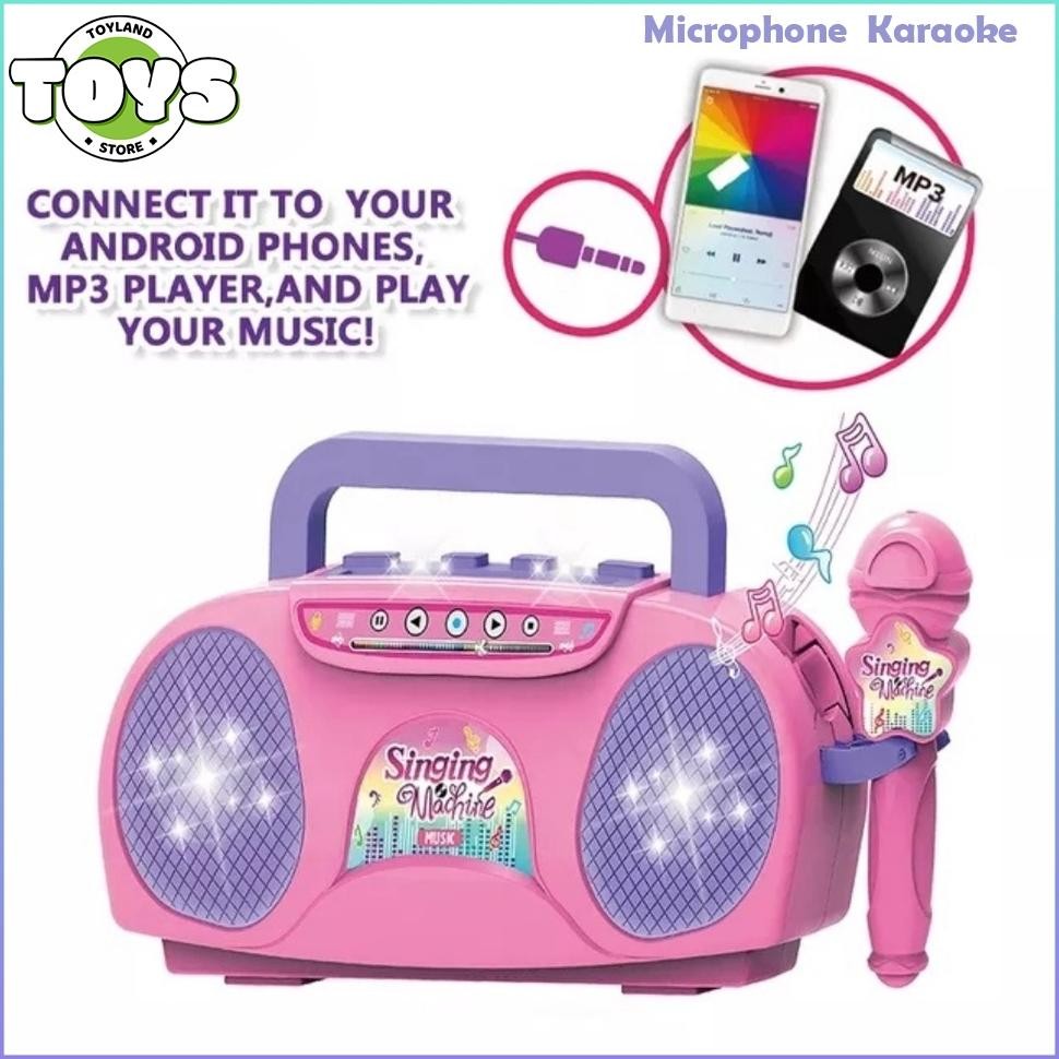 Microphone  Karaoke Little Singer Mic Radio Anak Untuk Menyanyi Mainan Anak Mic Karaoke Speaker