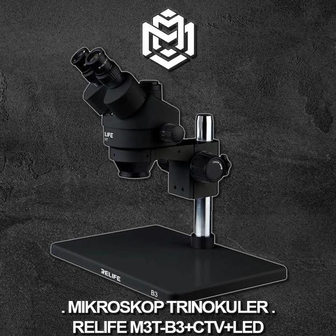 Mikroskop Trinokuler Relife M3T-B3+Led Original / Mikroskop M3T-B3-Led