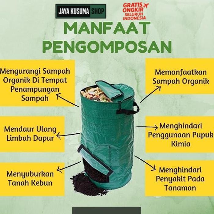 Prermium Compost Bag 50 80 200 Liter Tas Wadah Daur Ulang Sampah Organik Kompos Komposter Cod