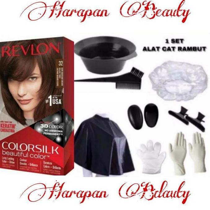 Cat pewarna rambut revlon no.32 DARK MAHOGANY BROWN Hair color