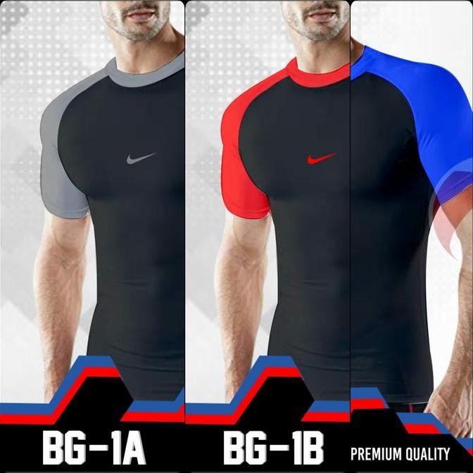 Kaos ketat pria manset pendek baju fitness kaos fitness