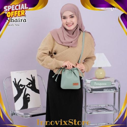 Ummi Hijab - TAS SELEMPANG SERUT KHAIRA By AINUN BAHAN CHOCOLY WATERPROOF Hot Sale
