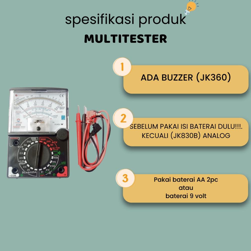New - MULTITESTER 360 BESAR / MULTITESTER 110 KECIL / MULTITASTER 830 DIGITAL / AVO METER / MULTITAS