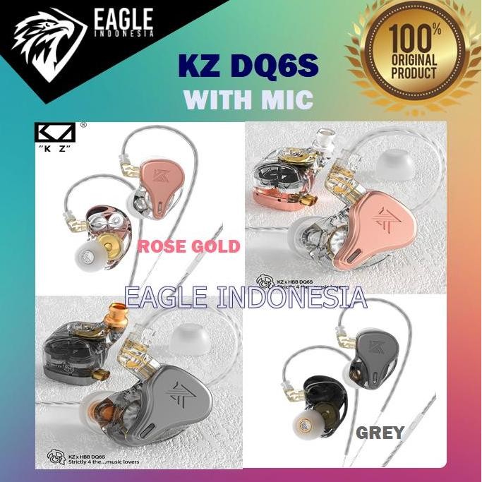 Kz X Hbb Dq6S Iem Professional Earphones Hifi Deep Bass With Mic