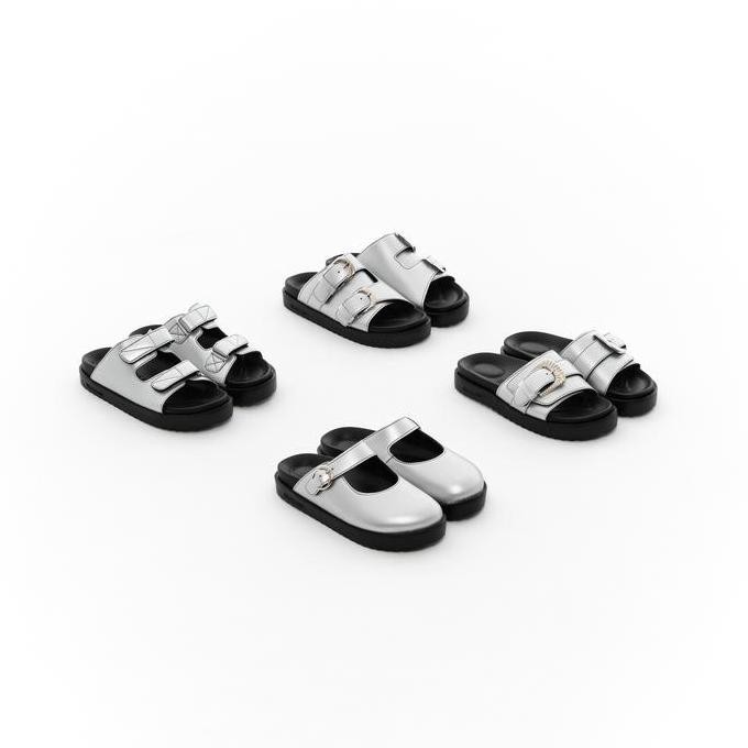 ATOZZ SERA MARY POPY KAIA - Chrome Series / Silver - Sandal Wanita KAR